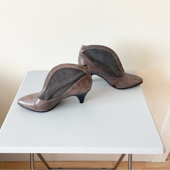 Day Birger et Mikkelsen Leather Ankle Booties Gray Brown Woman size 38 - Picture 3 of 9